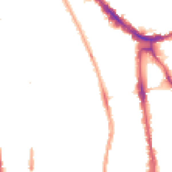 Night-time road noise heatmap for N1 1LD