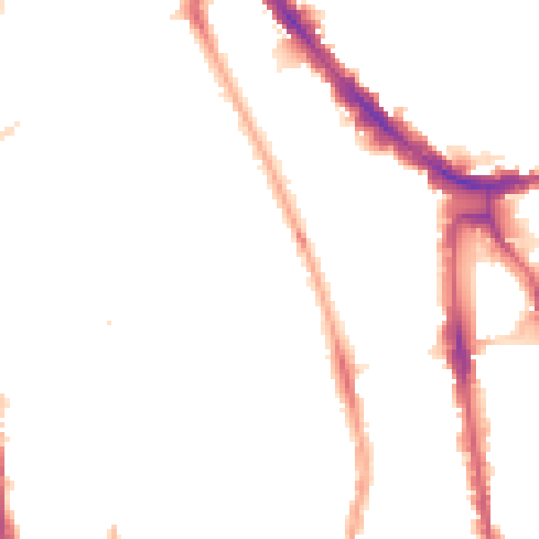 Night-time road noise heatmap for N1 1LS