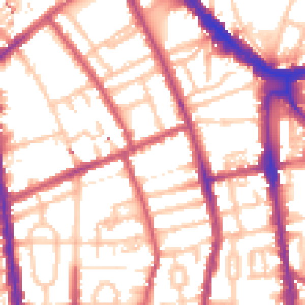 Daytime road noise heatmap for N1 1NR