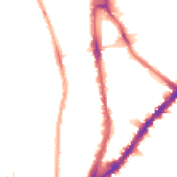 Night-time road noise heatmap for N1 1PW