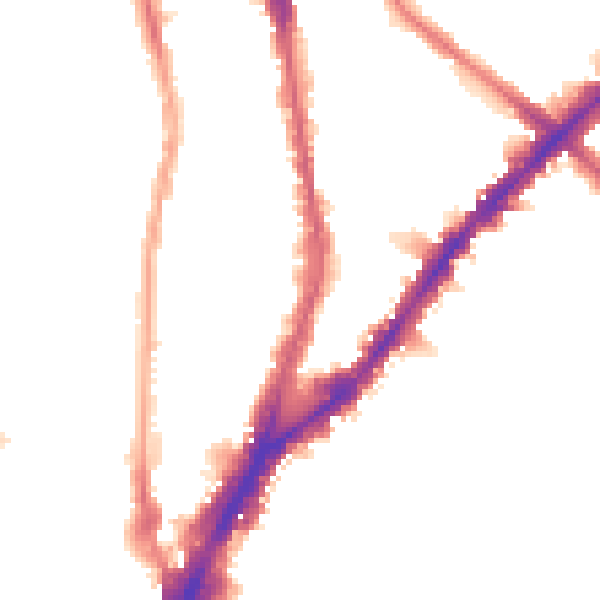 Night-time road noise heatmap for N1 1QN