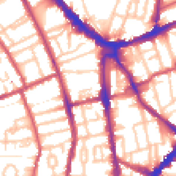 Daytime road noise heatmap for N1 1SG
