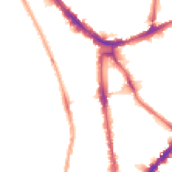 Night-time road noise heatmap for N1 1SG