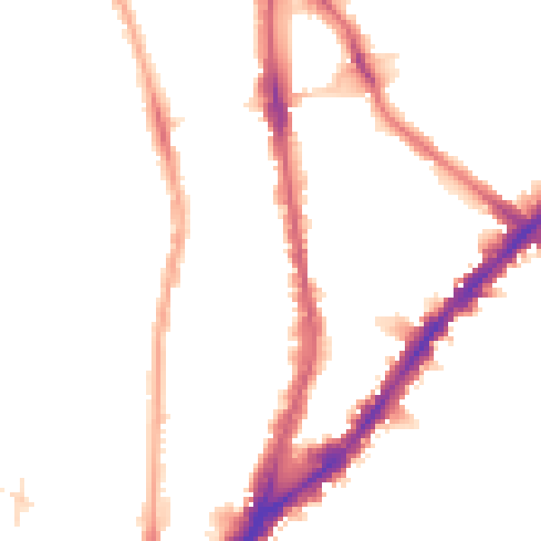 Night-time road noise heatmap for N1 1TE