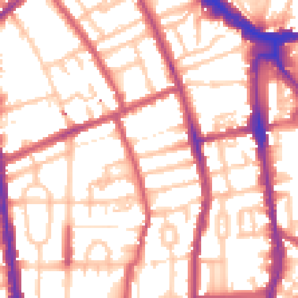 Daytime road noise heatmap for N1 1XN