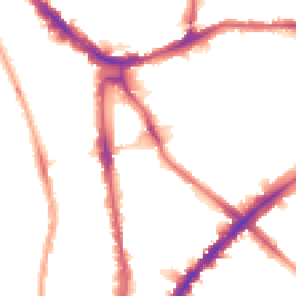 Night-time road noise heatmap for N1 2AU