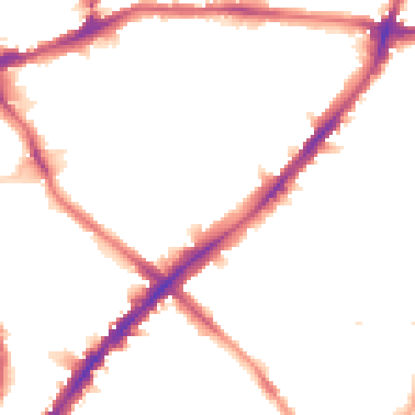 Night-time road noise heatmap for N1 2FB