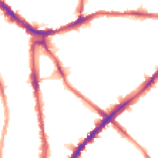 Night-time road noise heatmap for N1 2HG