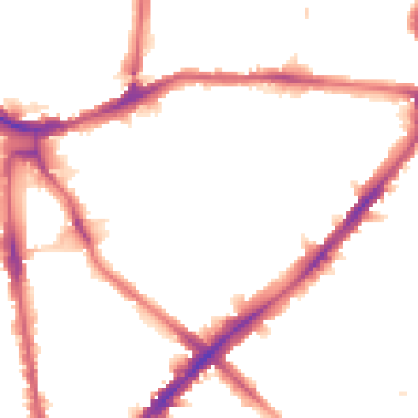 Night-time road noise heatmap for N1 2HJ