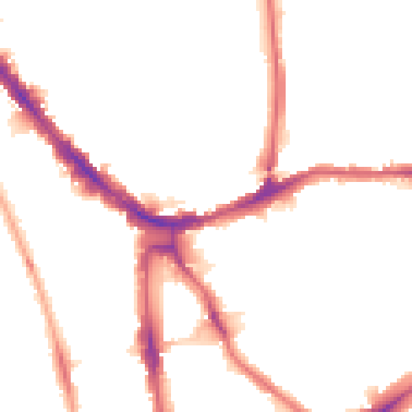 Night-time road noise heatmap for N1 2LE