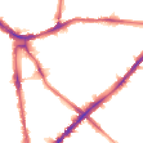 Night-time road noise heatmap for N1 2NL