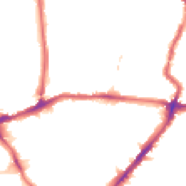 Night-time road noise heatmap for N1 2PH