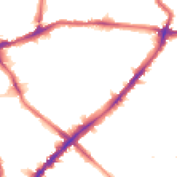 Night-time road noise heatmap for N1 2QB