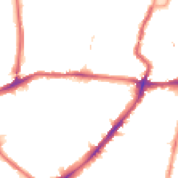 Night-time road noise heatmap for N1 2RW