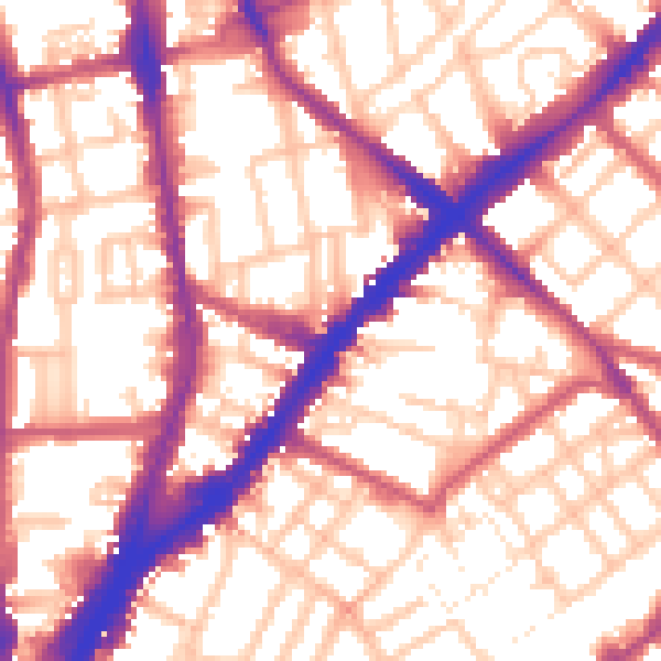 Daytime road noise heatmap for N1 2SL
