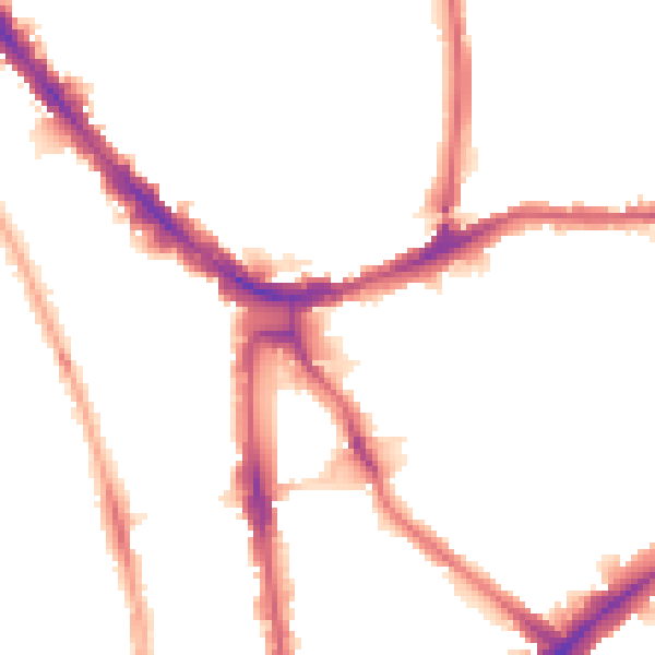 Night-time road noise heatmap for N1 2UR
