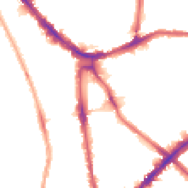 Night-time road noise heatmap for N1 2XD
