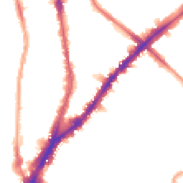 Night-time road noise heatmap for N1 2YL