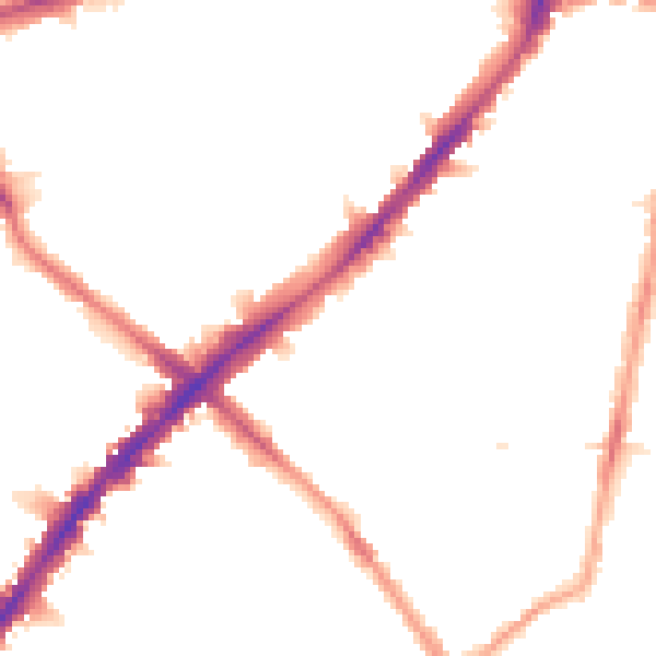 Night-time road noise heatmap for N1 3DB