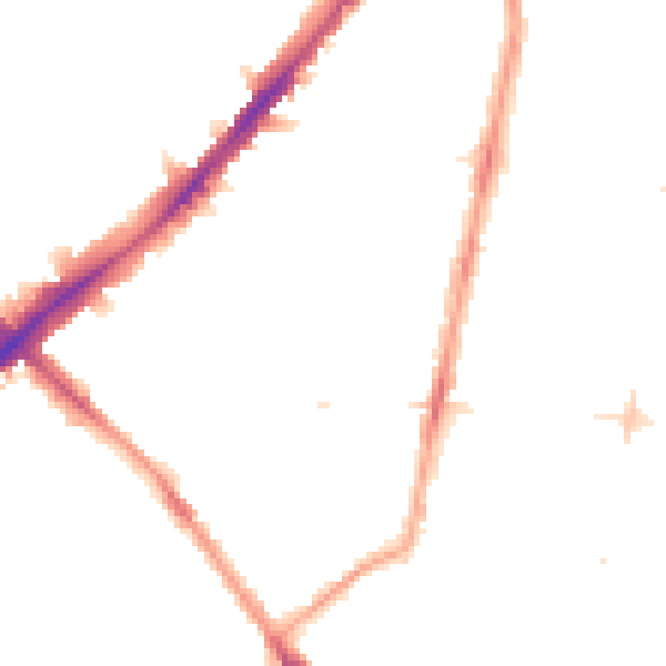 Night-time road noise heatmap for N1 3EP