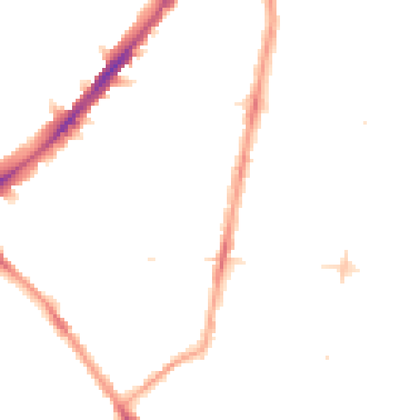 Night-time road noise heatmap for N1 3ES