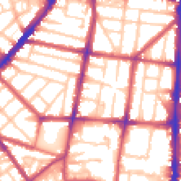 Daytime road noise heatmap for N1 3HZ