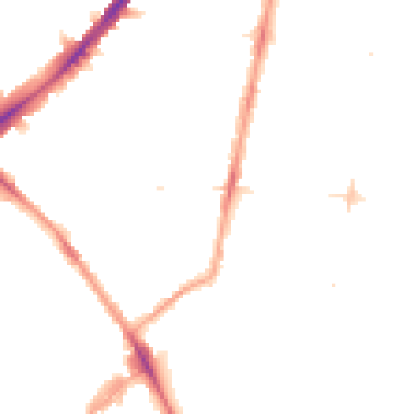 Night-time road noise heatmap for N1 3JU