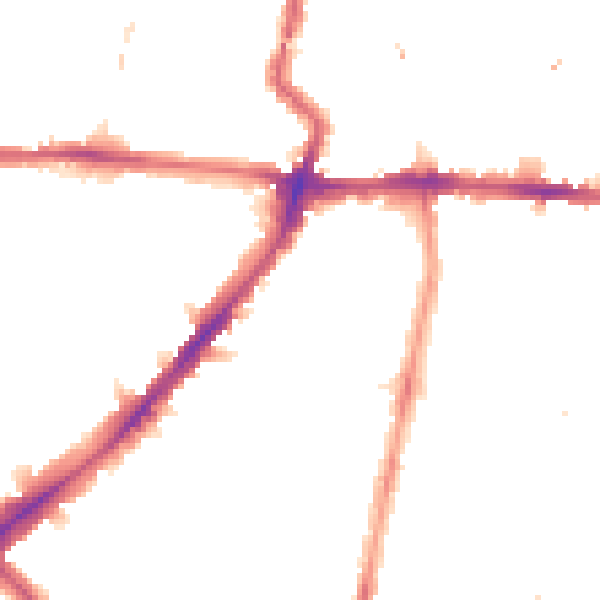 Night-time road noise heatmap for N1 3NJ