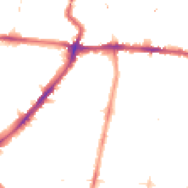Night-time road noise heatmap for N1 3NN