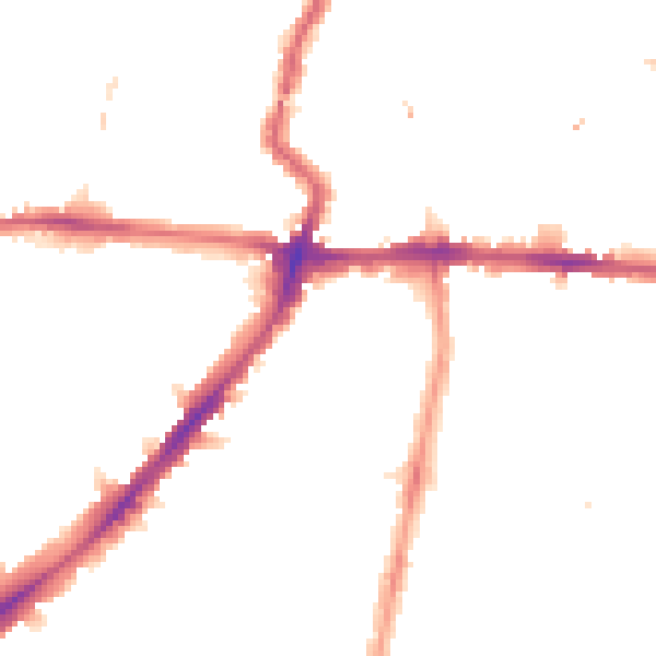 Night-time road noise heatmap for N1 3QB