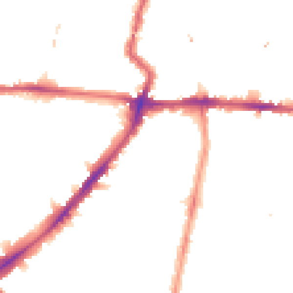Night-time road noise heatmap for N1 3QF