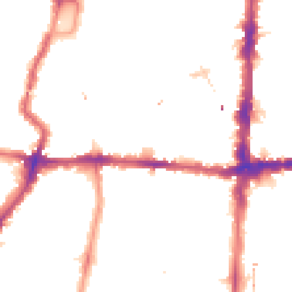 Night-time road noise heatmap for N1 4AH