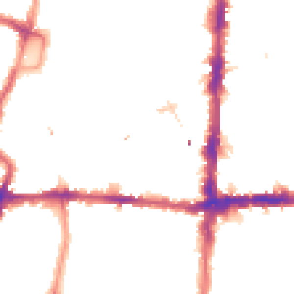 Night-time road noise heatmap for N1 4AZ