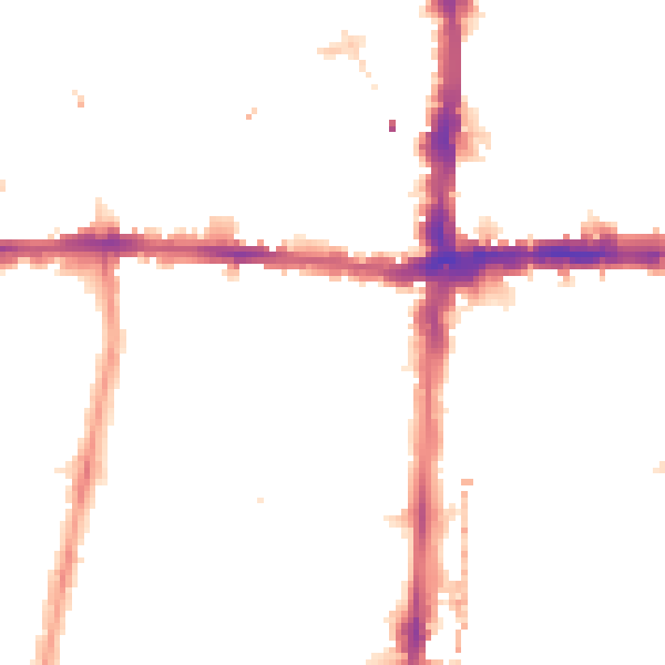 Night-time road noise heatmap for N1 4DB