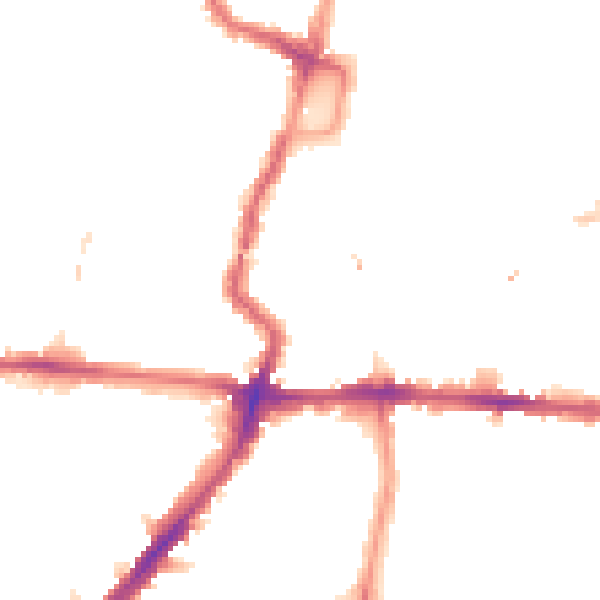 Night-time road noise heatmap for N1 4FD