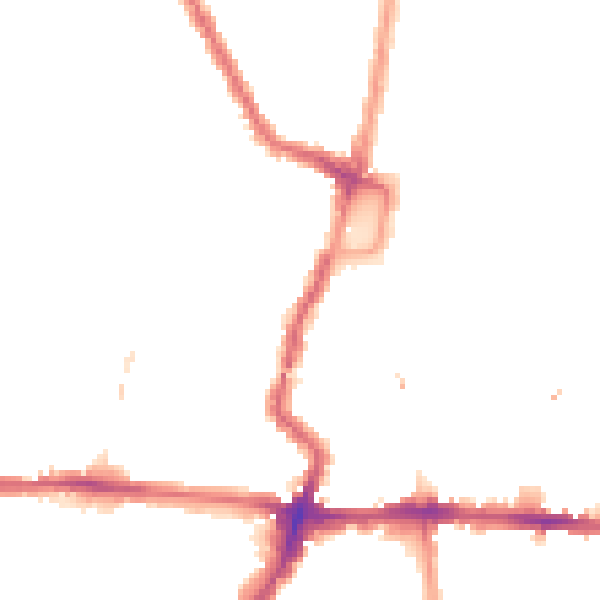 Night-time road noise heatmap for N1 4QY