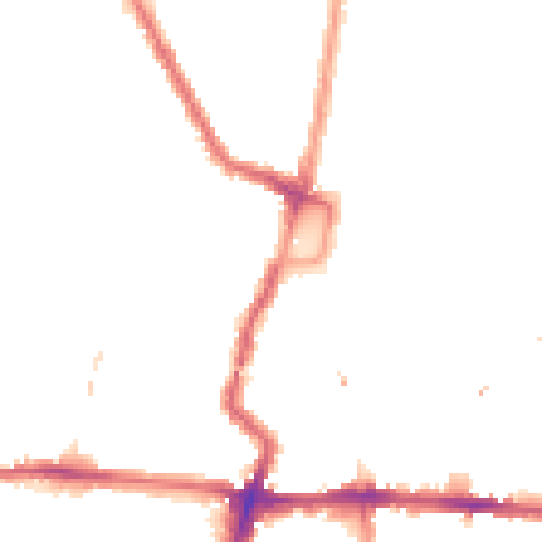 Night-time road noise heatmap for N1 4RA