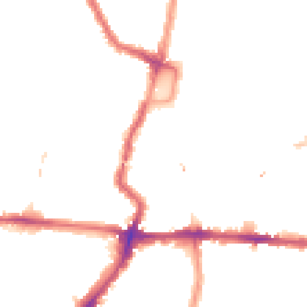 Night-time road noise heatmap for N1 4RH