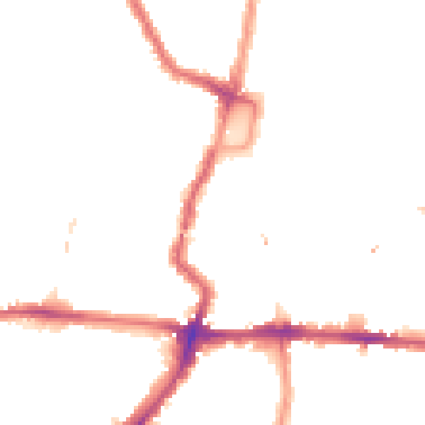 Night-time road noise heatmap for N1 4RJ