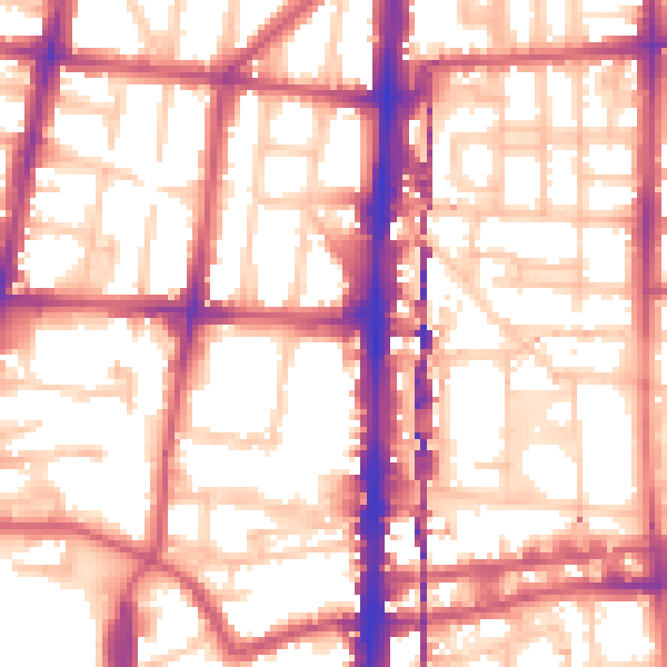 Daytime road noise heatmap for N1 5AA