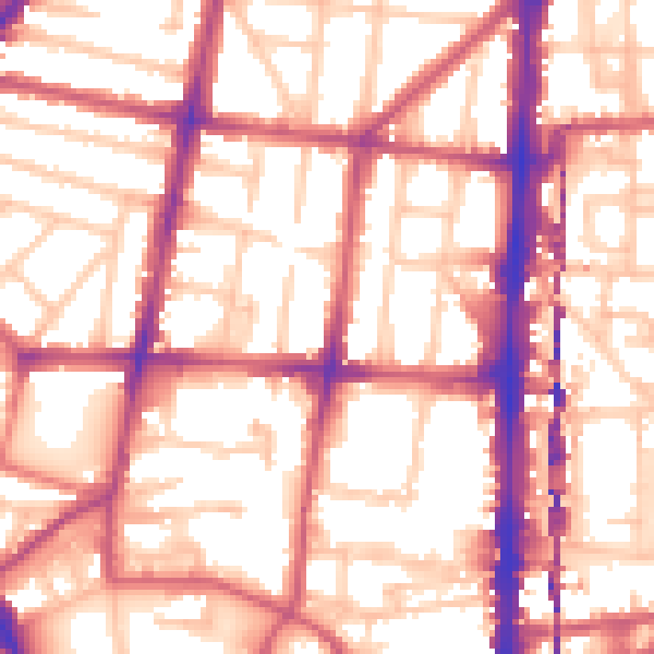 Daytime road noise heatmap for N1 5AU