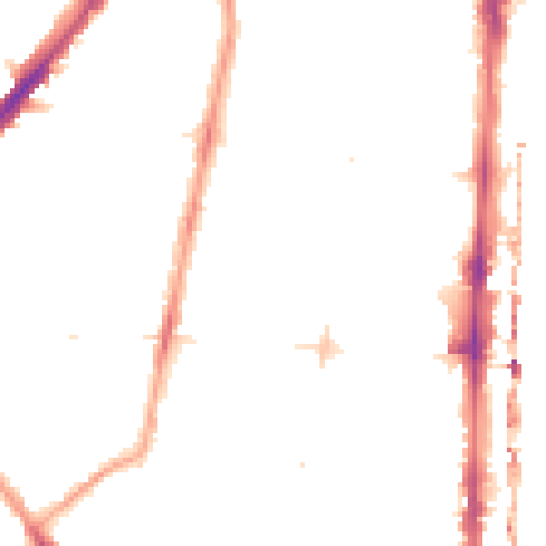 Night-time road noise heatmap for N1 5BD