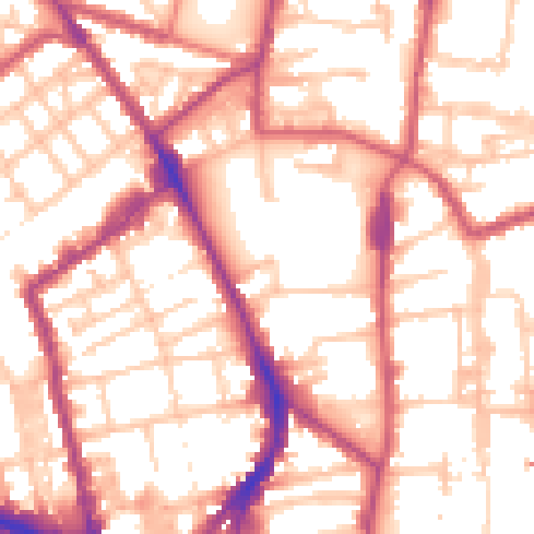 Daytime road noise heatmap for N1 5DX