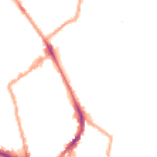 Night-time road noise heatmap for N1 5DX