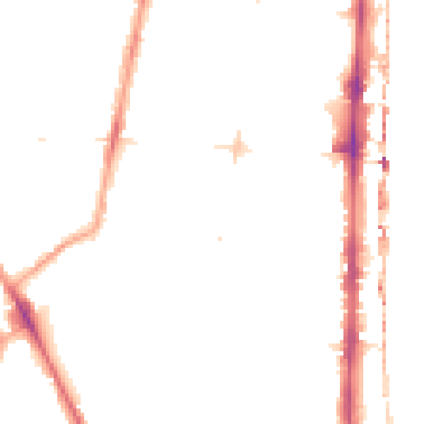 Night-time road noise heatmap for N1 5SE