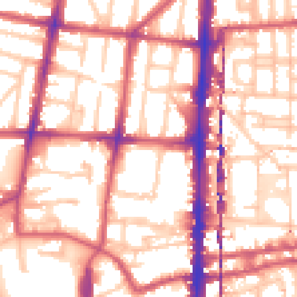 Daytime road noise heatmap for N1 5SX