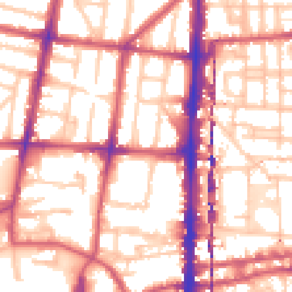 Daytime road noise heatmap for N1 5TS
