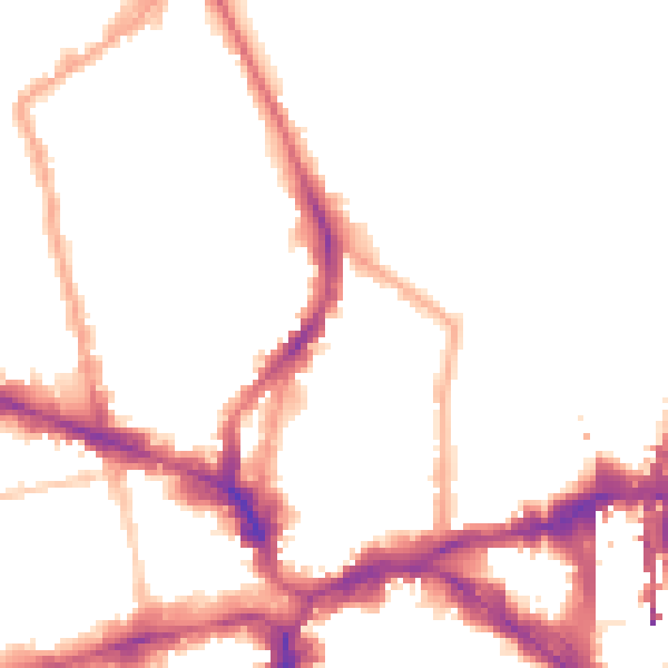 Night-time road noise heatmap for N1 6AS
