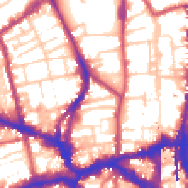 Daytime road noise heatmap for N1 6BF