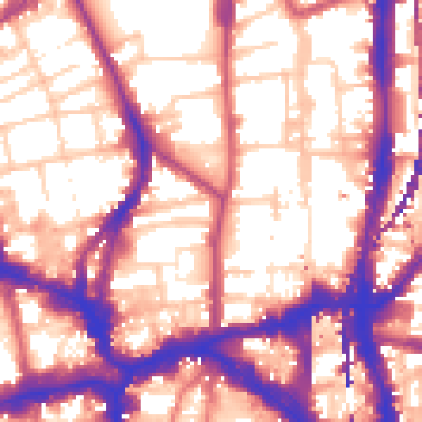 Daytime road noise heatmap for N1 6BS